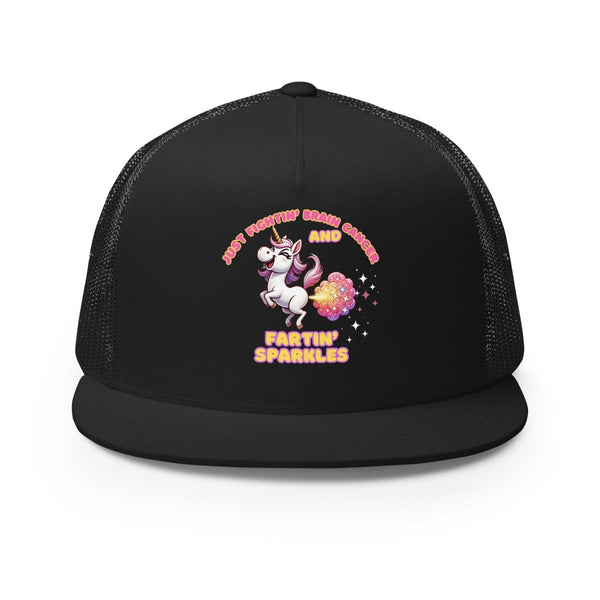 Brain Cancer Fartin' Trucker Cap - JohnVsGBMBlack