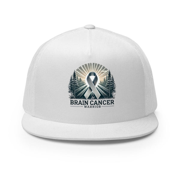 Brain Cancer Forest Trucker Cap - JohnVsGBMWhite