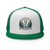 Brain Cancer Forest Trucker Cap - JohnVsGBMKelly/ White/ Kelly