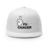 Brain Cancer Fu Finger Trucker Cap - JohnVsGBMWhite