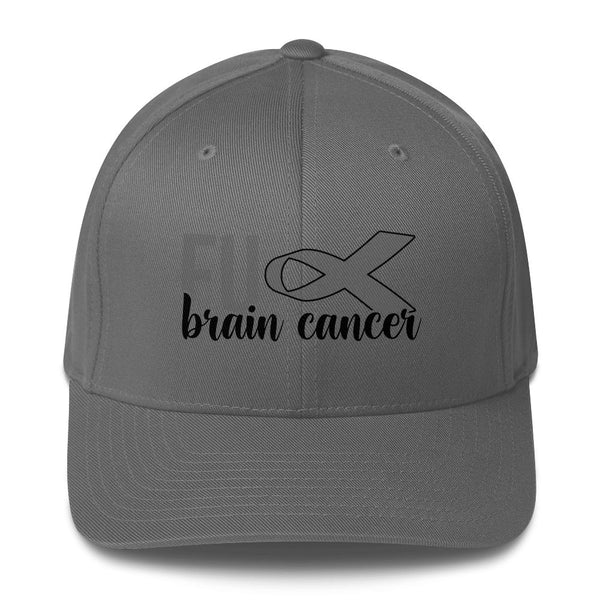 Brain Cancer FU Fitted Cap - JohnVsGBMGreyS/M