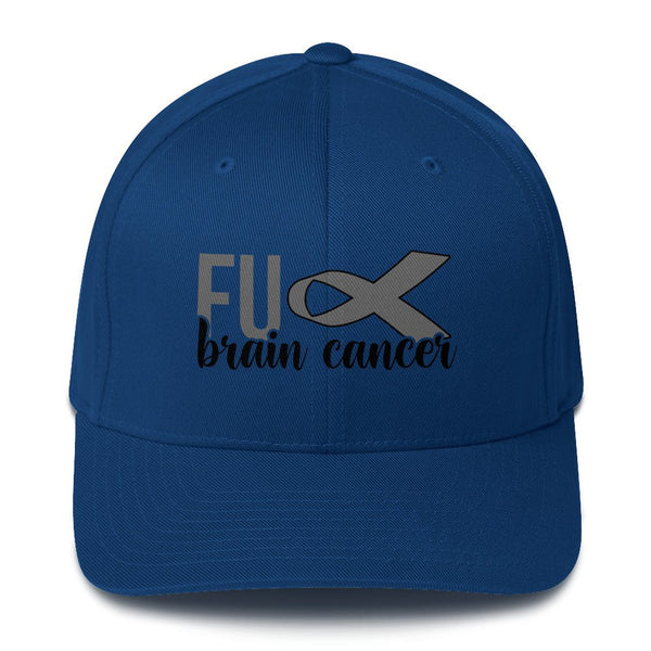 Brain Cancer FU Fitted Cap - JohnVsGBMRoyal BlueS/M