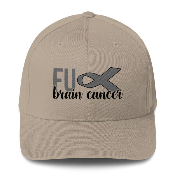 Brain Cancer FU Fitted Cap - JohnVsGBMKhakiS/M