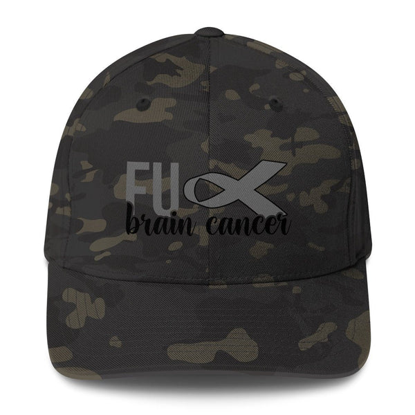 Brain Cancer FU Fitted Cap - JohnVsGBMMulticam BlackS/M