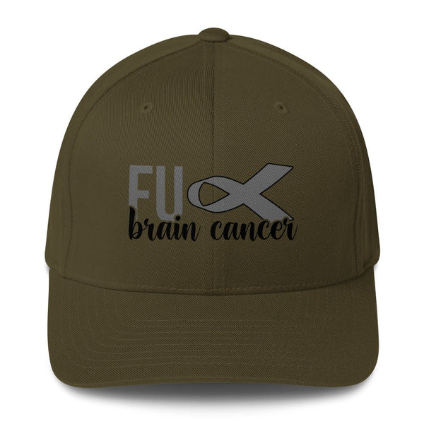 Brain Cancer FU Fitted Cap - JohnVsGBMOliveS/M