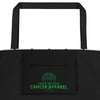Brain Cancer Green Moss Large Tote Bag - JohnVsGBMBlack