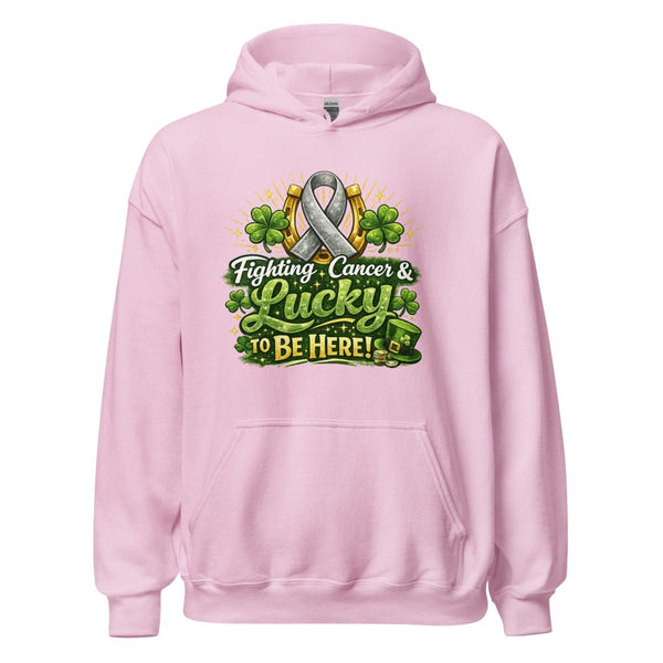 Brain Cancer Green/Grey Irish Hoodie - JohnVsGBMLight PinkS