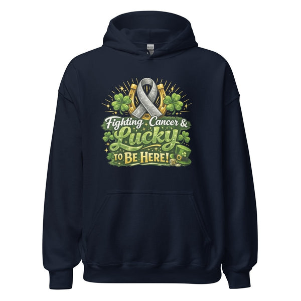 Brain Cancer Green/Grey Irish Hoodie - JohnVsGBMNavyS