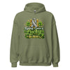 Brain Cancer Green/Grey Irish Hoodie - JohnVsGBMMilitary GreenS