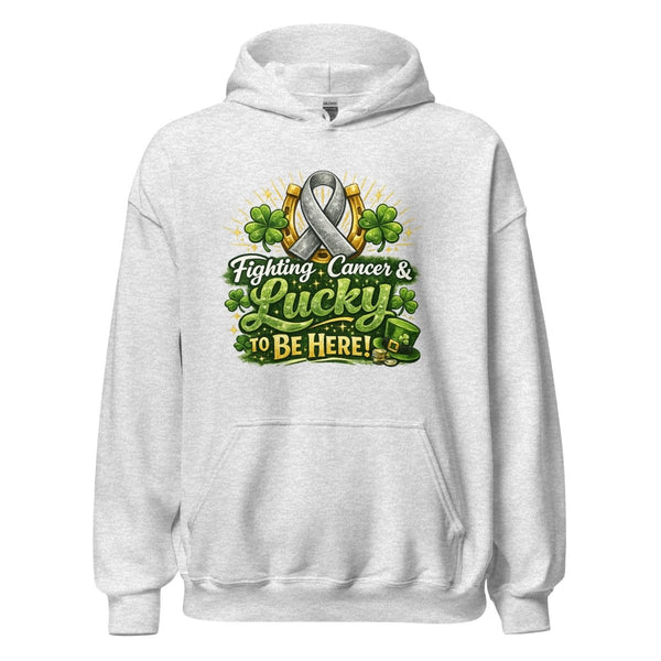 Brain Cancer Green/Grey Irish Hoodie - JohnVsGBMAshS
