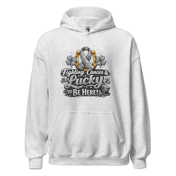 Brain Cancer Grey Irish Hoodie - JohnVsGBMAshS