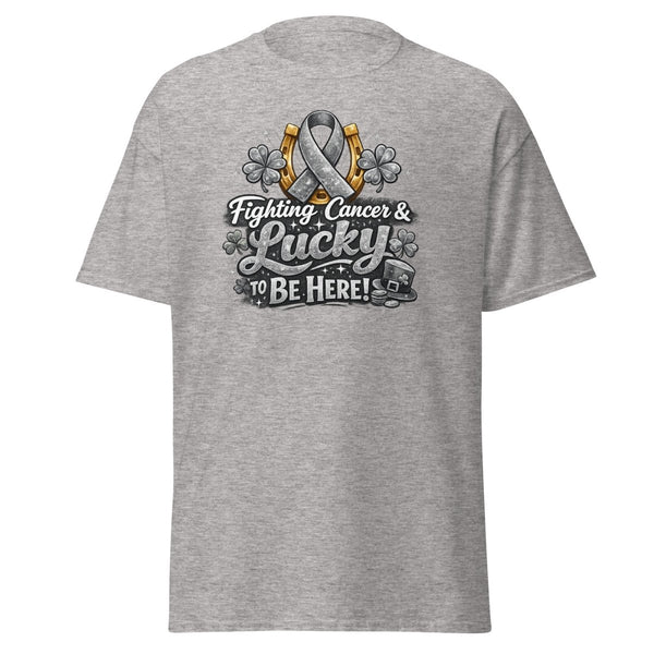 Brain Cancer Grey Irish Tee - JohnVsGBMSport GreyS