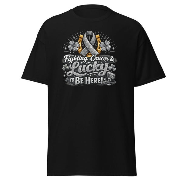 Brain Cancer Grey Irish Tee - JohnVsGBMBlackS