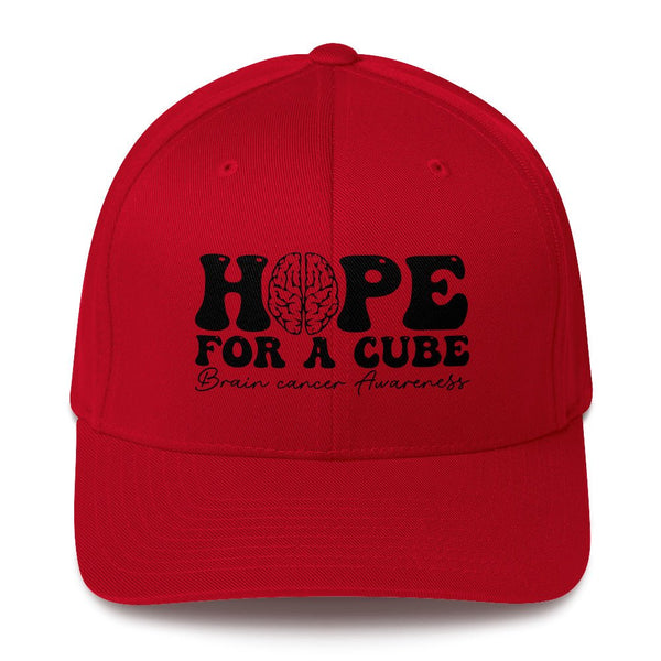 Brain Cancer Hope Fitted Cap - JohnVsGBMRedS/M