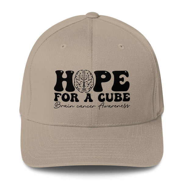 Brain Cancer Hope Fitted Cap - JohnVsGBMKhakiS/M
