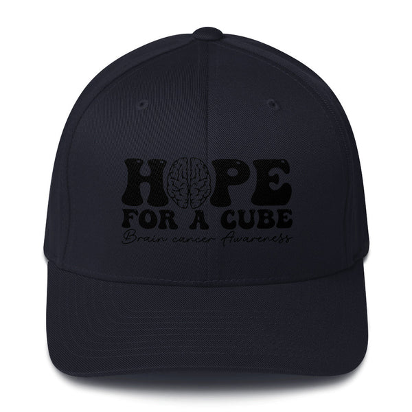 Brain Cancer Hope Fitted Cap - JohnVsGBMDark NavyS/M