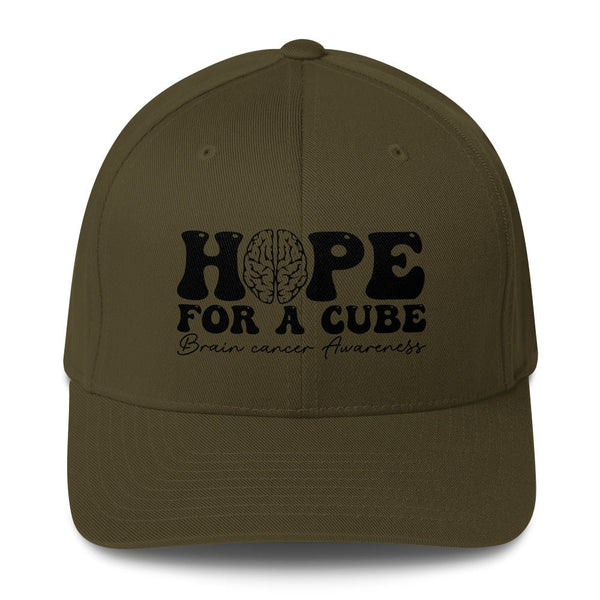 Brain Cancer Hope Fitted Cap - JohnVsGBMOliveS/M