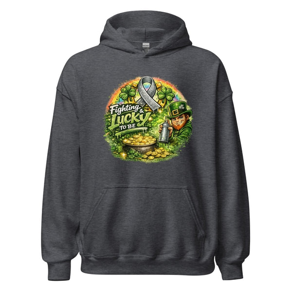 Brain Cancer Irish Hoodie - JohnVsGBMDark HeatherS