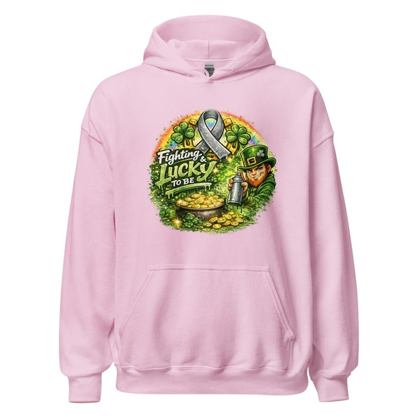 Brain Cancer Irish Hoodie - JohnVsGBMLight PinkS