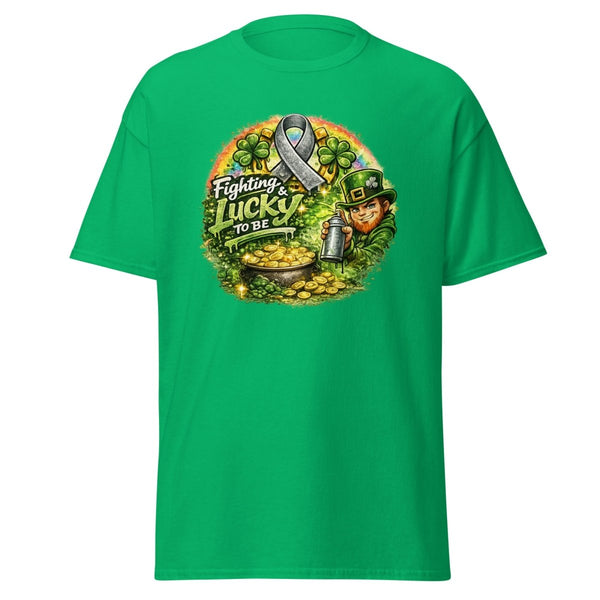 Brain Cancer Irish Tee - JohnVsGBMIrish GreenS