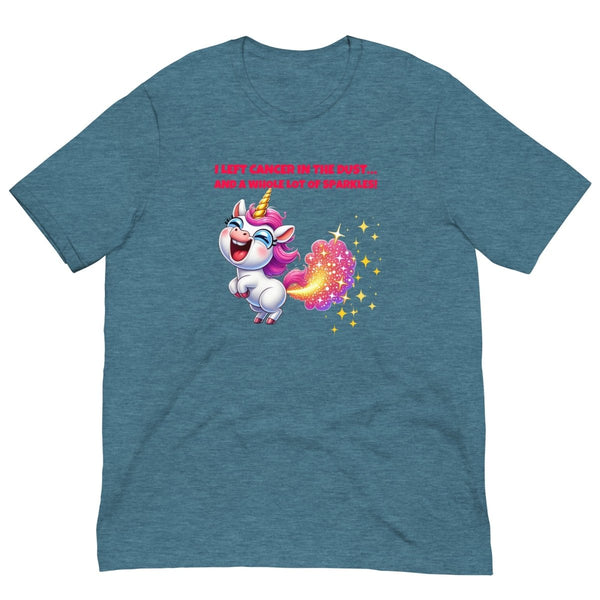 Brain Cancer Left in Dust Tee - JohnVsGBMHeather Deep TealS