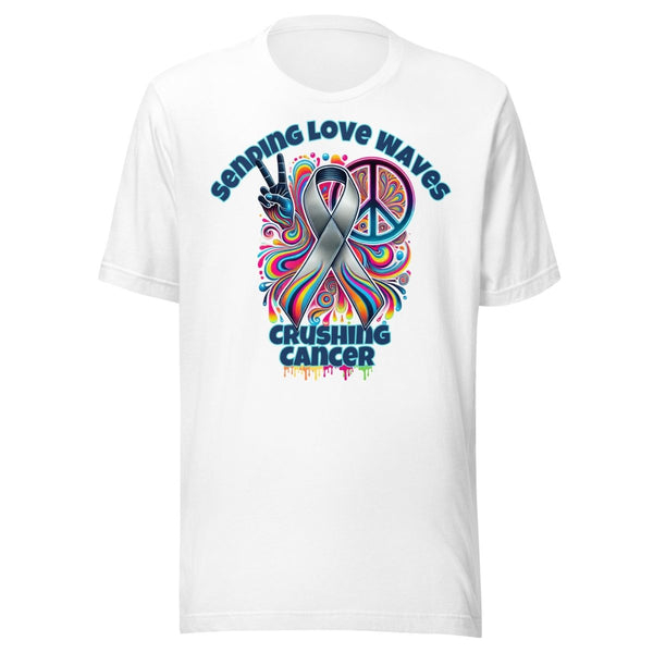 Brain Cancer Love Waves Tee - JohnVsGBMWhiteXS