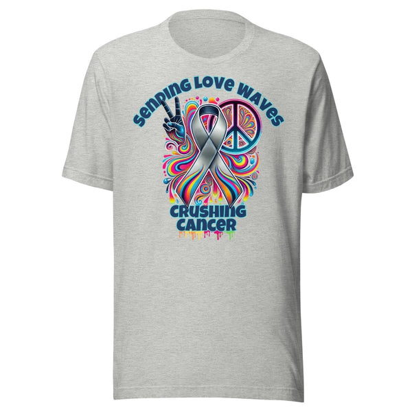 Brain Cancer Love Waves Tee - JohnVsGBMAthletic HeatherXS