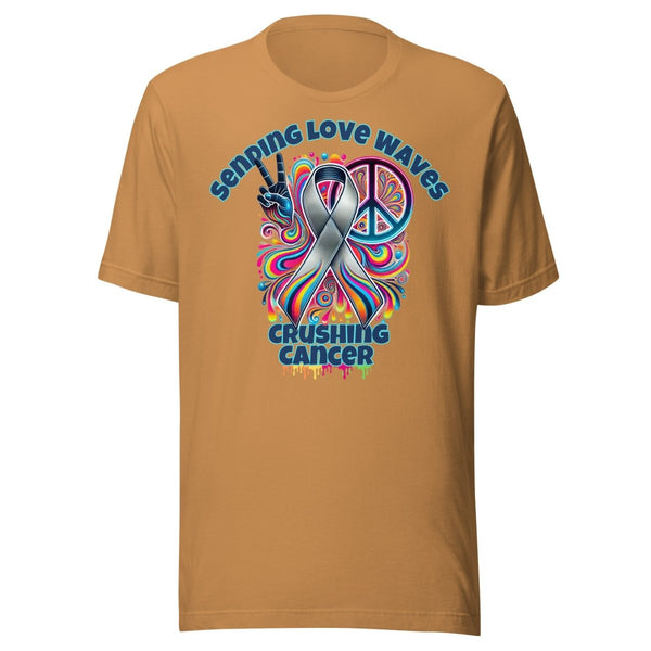 Brain Cancer Love Waves Tee - JohnVsGBMToastXS