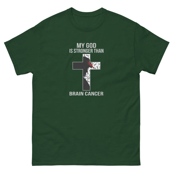 Brain Cancer My God Tee - JohnVsGBMForest GreenS