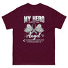 Brain Cancer My Hero Is My Angel Tee - JohnVsGBMMaroonS