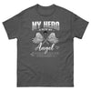 Brain Cancer My Hero Is My Angel Tee - JohnVsGBMDark HeatherS