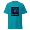 Brain Cancer Neon Brain Tee - JohnVsGBMTropical BlueS