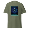 Brain Cancer Neon Brain Tee - JohnVsGBMMilitary GreenS