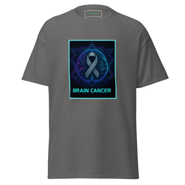 Brain Cancer Neon Brain Tee - JohnVsGBMCharcoalS