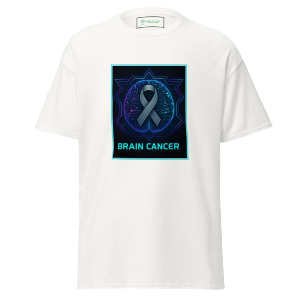 Brain Cancer Neon Brain Tee - JohnVsGBMWhiteS