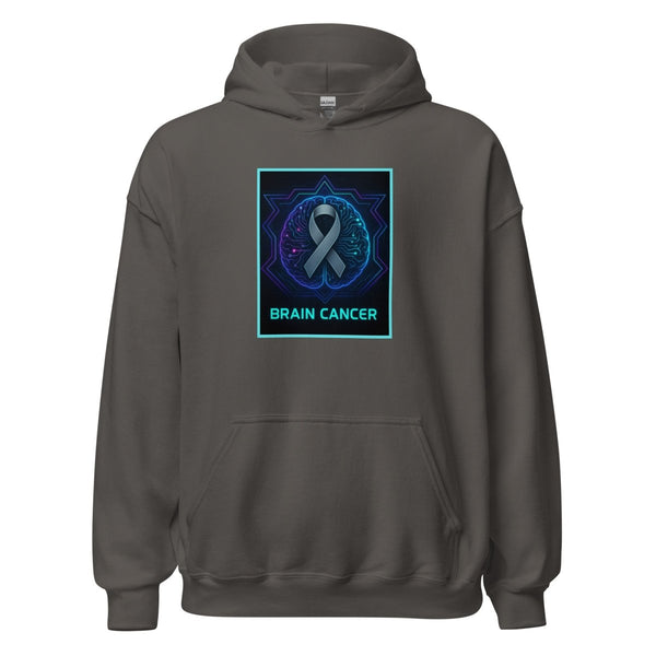 Brain Cancer Neon Branish Hoodie - JohnVsGBMCharcoalS