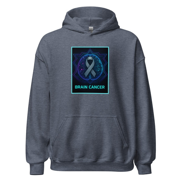 Brain Cancer Neon Branish Hoodie - JohnVsGBMHeather Sport Dark NavyS