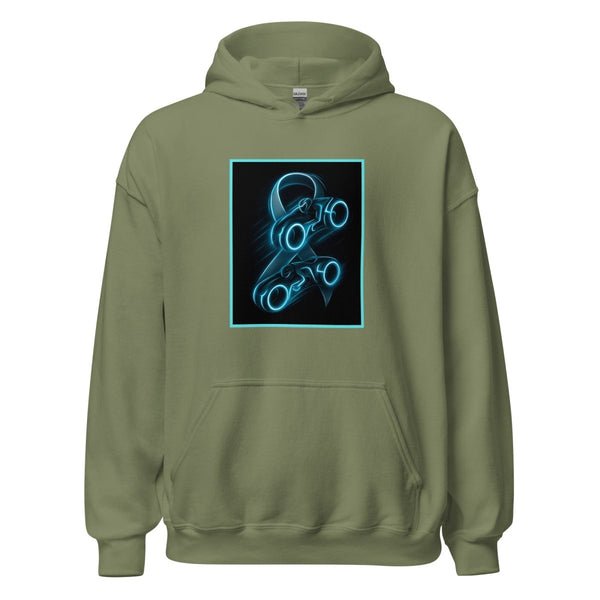 Brain Cancer Neon Double Hoodie - JohnVsGBMMilitary GreenS