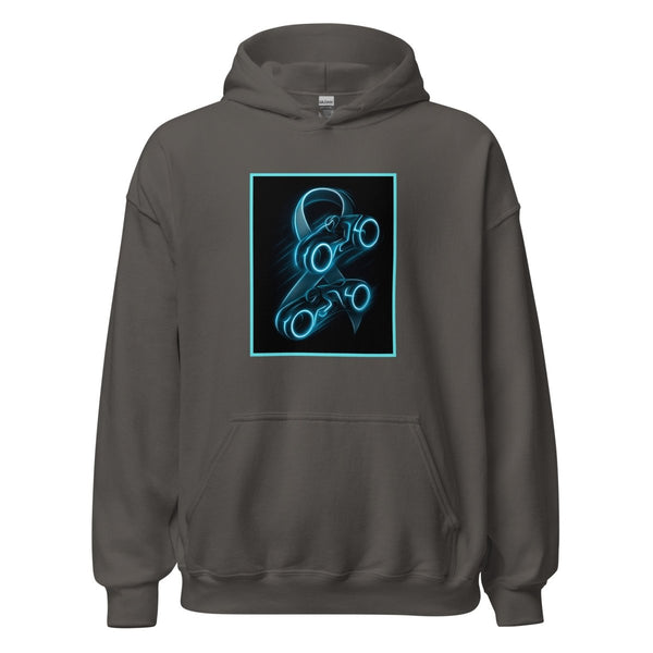Brain Cancer Neon Double Hoodie - JohnVsGBMCharcoalS