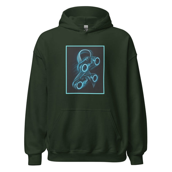 Brain Cancer Neon Double Hoodie - JohnVsGBMForest GreenS