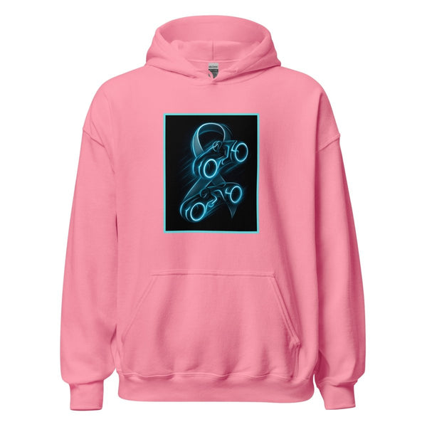 Brain Cancer Neon Double Hoodie - JohnVsGBMAzaleaS