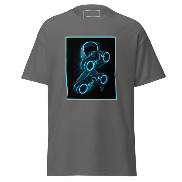 Brain Cancer Neon Duel Bike Tee - JohnVsGBMCharcoalS