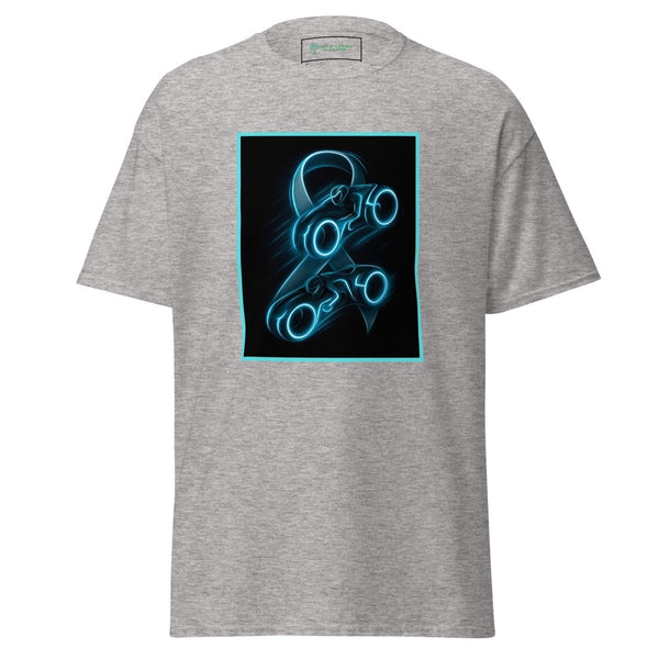 Brain Cancer Neon Duel Bike Tee - JohnVsGBMSport GreyS