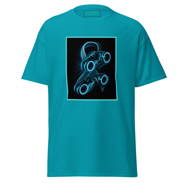 Brain Cancer Neon Duel Bike Tee - JohnVsGBMTropical BlueS