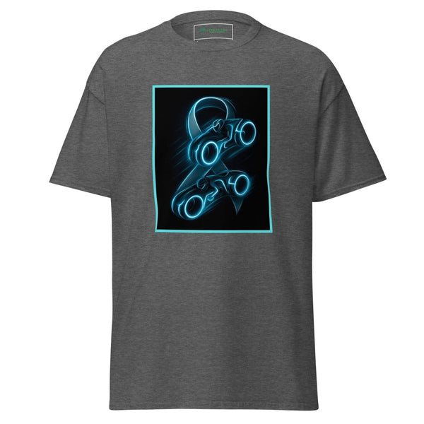 Brain Cancer Neon Duel Bike Tee - JohnVsGBMDark HeatherS