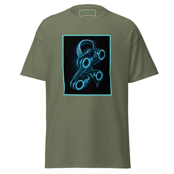 Brain Cancer Neon Duel Bike Tee - JohnVsGBMMilitary GreenS
