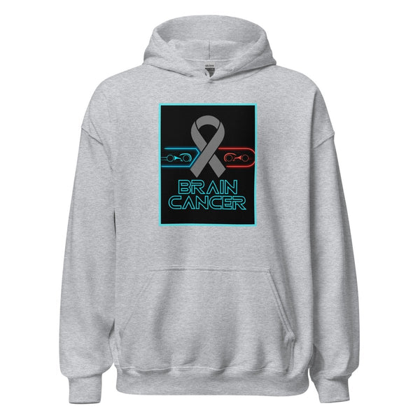 Brain Cancer Neon Duel Hoodie - JohnVsGBMSport GreyS