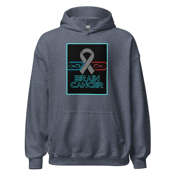 Brain Cancer Neon Duel Hoodie - JohnVsGBMHeather Sport Dark NavyS
