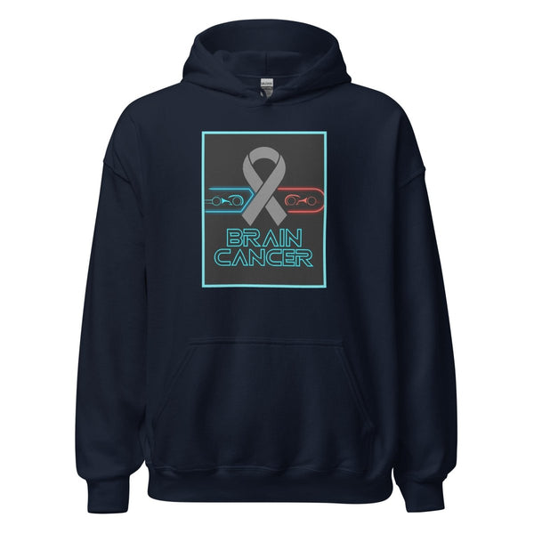 Brain Cancer Neon Duel Hoodie - JohnVsGBMNavyS