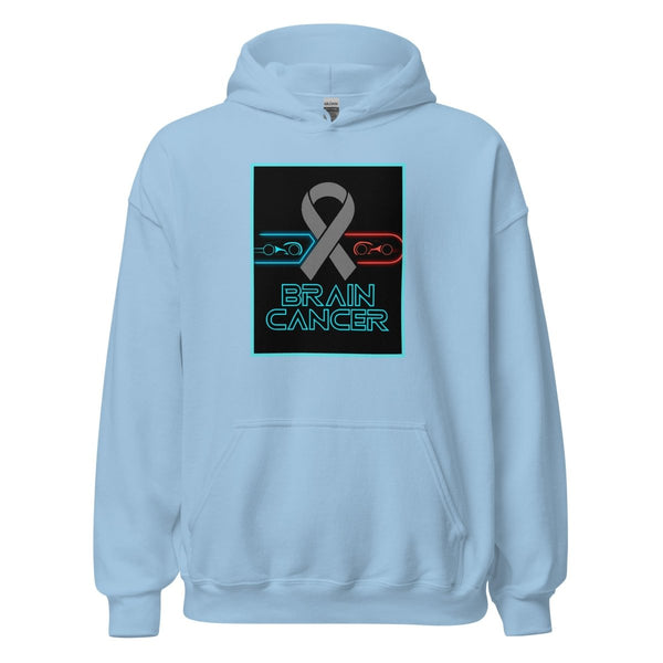 Brain Cancer Neon Duel Hoodie - JohnVsGBMLight BlueS